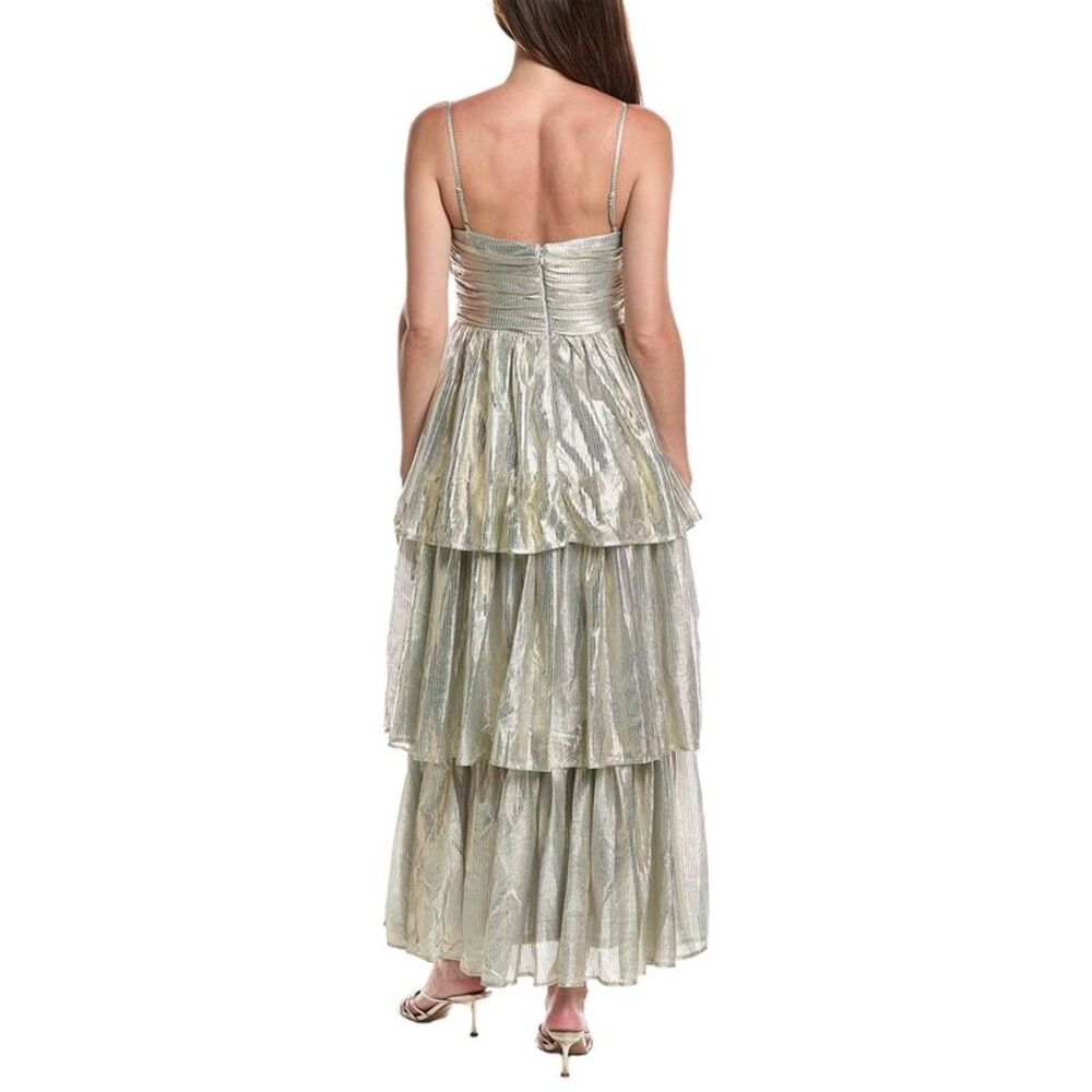 Layered With Love Womens  Lil Fernanda Ruffle Tiered Maxi Dress, Silver - Picture 2 of 3